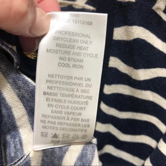 Tory Burch Striped Cardigan Silk Cashmere Knit Button Front Size Small - Picture 7 of 8
